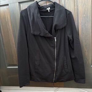 Black Women's zip up coat jacket size medium Calvin Klein jeans